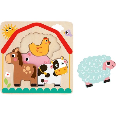 Tooky toys Многослоен пъзел, Ферма (th623)