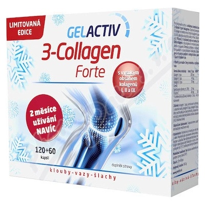 GelActiv 3-Collagen Forte Dárkové 2021 120 + 60 kapslí