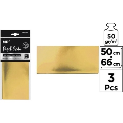 Hedvábný papír zlatý metalický 3ks – Zbozi.Blesk.cz