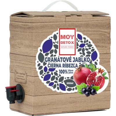 Moy Džús Granátové jablko čierna Ríbezľa 100% šťava 3 l
