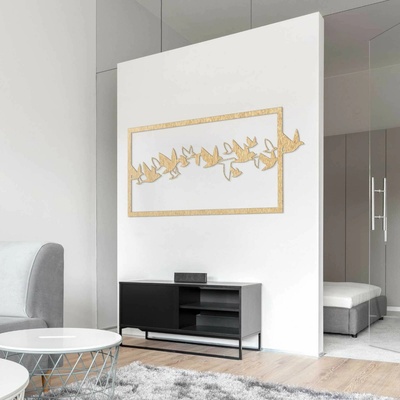 Obraz na zeď ptáci - ORRO: Překližka Topol - Honey 3071 80 x 40 cm 3928-100137 PR0312