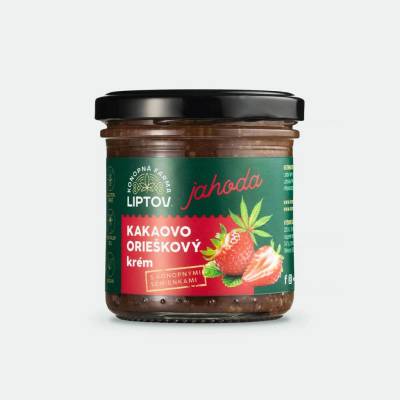 Konopna Farma Liptov Kakaovo orieškový krém Jahoda 140 g