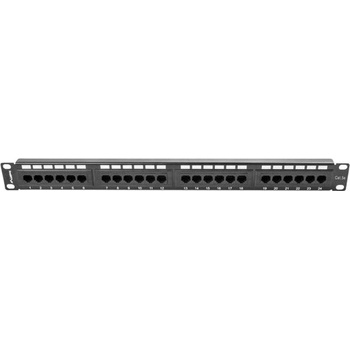 Lanberg Пач панел, Lanberg patch panel 24 port 1U CAT. 5E, black (PPU5-1024-B)