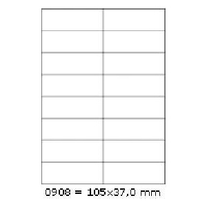 CDRmarket Самозалепващи етикети 105 x 37 mm, 16 етикета, A4, 100 листа (R0ECO.0908A, 227010)