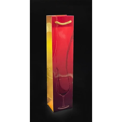 Чанта за вино - " Червено и златно"