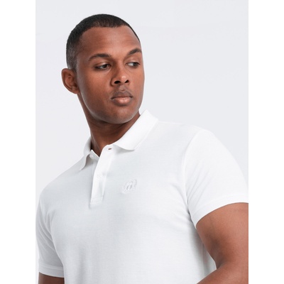 Ombre Clothing Бяла мъжка основна поло риза Ombre Clothing Ombre Clothing | Byal | МЪЖЕ | S