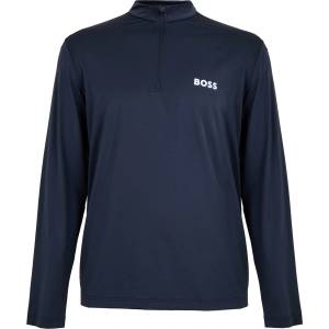 Boss Горнище Boss Men's Green 1/4 Zip Performance Tracksuit Top - Navy