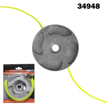 PREMIUM Кордова глава за тример, алуминиева, с корда 2.6 мм, бърз захват, premium 34948 (uni-00151)