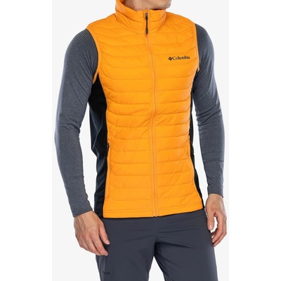 Columbia pánska vesta POWDER PASS HYBRID VEST oranžová vínová