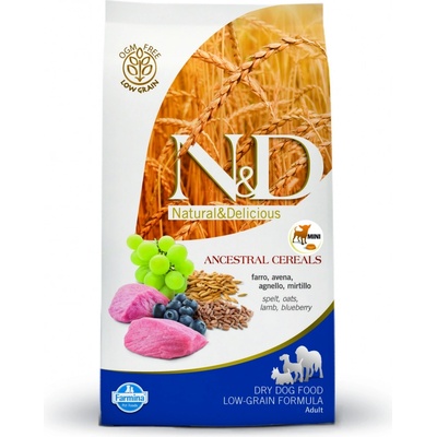 N&D Ancestral Grain Low Grain Dog Adult Mini Lamb & Blueberry 2,5 kg
