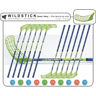 MPS WILDSTICK Green-Navy 12 hokejek