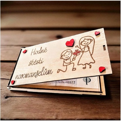 Dekorace z Řečice Dárková krabička na peníze ke svatbě ♥️ 1.