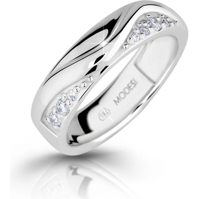Modesi stříbrný prsten se zirkony M16026