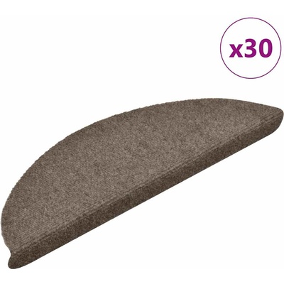 vidaXL Изтривалки за стълби, самозалепващи се, 30 бр. , 56x17x3 см, бежови, полукръгли (3365688)