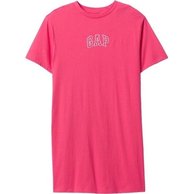 GAP V-FRCH Logo dámske šaty ružová