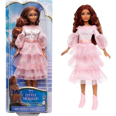 Mattel Disney Princess Malá mořská víla Ariel v růžových šatech HPD90