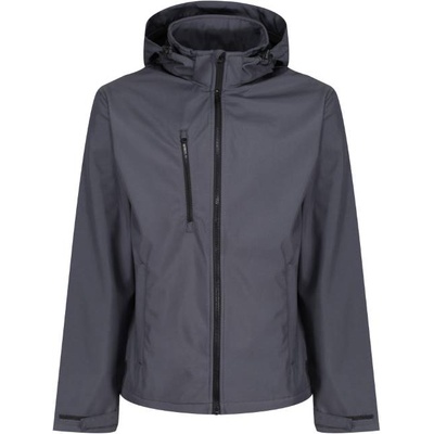 Regatta VENTURER TRA 701 / Мъжко трислойно софтшел яке с качулка - сиво/черно XXXL (36A701zr413)