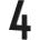 Design Letters Цифра 4 Architect Numbers 100 мм (302030004)