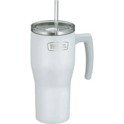 Thermos Refreshing termohrnek s madlem a brčkem 850 ml matně bílá