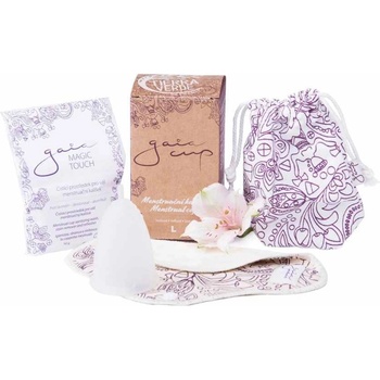 Tierra Verde Комплект Tierra Verde - Менструална чашка L и многократна превръзка