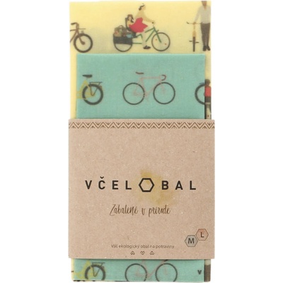 Včelobal voskované bavlněné ubrousky DUO Cyklisté