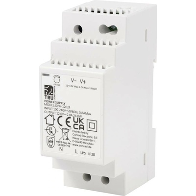 TRU COMPONENTS DPH-12024 sieťový zdroj na montážnu lištu (DIN lištu), 12 V/DC, 2 A, 24 W, výstupy 1 x