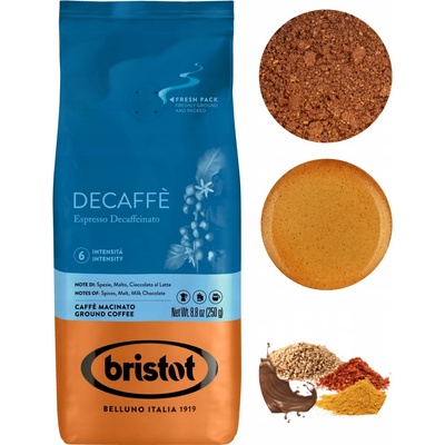 Bristot Decaffe mletá káva bez kofeinu jemná 250 g