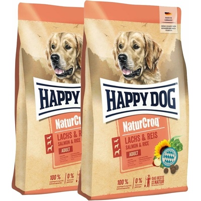 Happy Dog NaturCroq LACHS & REIS 2 x 11 kg
