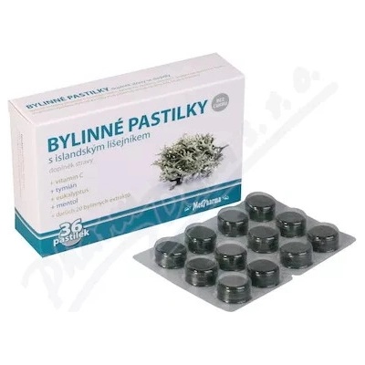 MedPharma Islandský lišajník bylinné pastilky 36ks