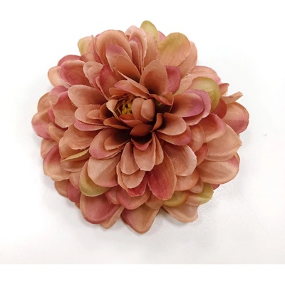 Květ jiřiny 11 cm - oranžovo-lososový