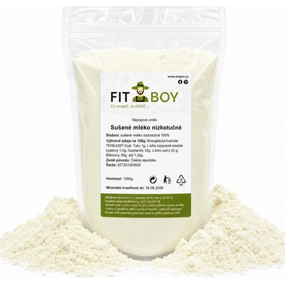 Fitboy Sušené mlieko nízkotučné 1 kg