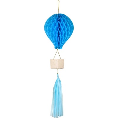 PartyDeco HoneycombLetající balón MODRÝ