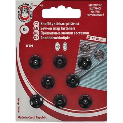 KIN Knoflíky stiskací patentky Ms průměr 11mm (vel. 3)