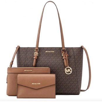 Michael Kors Set 3 kabelek 3 v 1 Charlotte logo hnědá