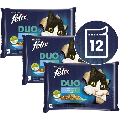 FELIX Капсули FELIX DUO - вкусен избор от риба 12 x 85 г