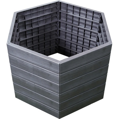 Garantia Ergo Vysoký záhon Wood L plast 95 x 110 x 75 cm antracit 645200