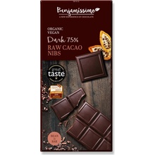 Benjamissimo Hořká čokoláda 75% s raw kousky kakaa 70 g