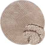 Elle Decoration Бежов кръгъл килим ø 160 cm Panglao New York Taupe - Elle Decoration (106204-160)