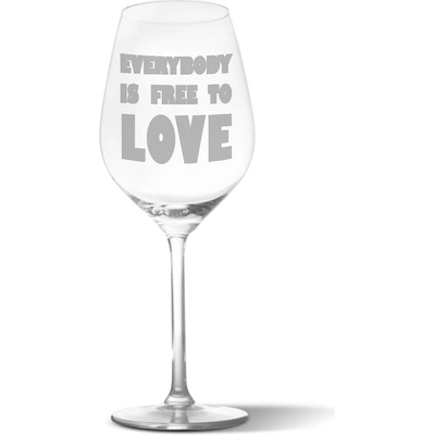 Sablio Pohár na víno Everybody is free to love 490 ml