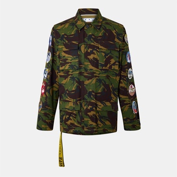 OFF WHITE Яке OFF WHITE Men's - Technical Weather Resistant Field Jacket - Green/White