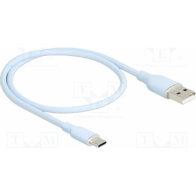 Delock 81221 USB 2.0 USB A vidlice USB C vidlice zlacený 0,5m modrý