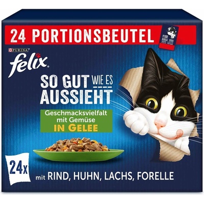 FELIX So gut wie es aussieht v želé rozmanitost chutí země se zeleninou, 24× 85 g