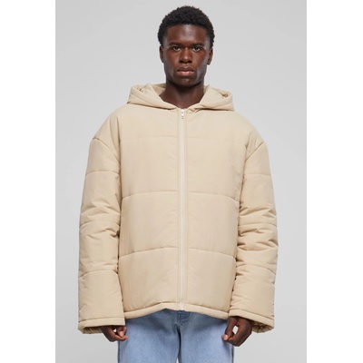 Urban Classics Мъжко яке в цвят пясък Urban Classics Hooded Block PuffeUB-TB6385-04732 - Пясък, размер S