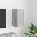 vidaXL TV стенен шкаф 30 x 31 x 60 см Сив Сонома Инженерна дървесина (892281)
