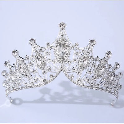 Naishide Jewelry postříbřená korunka do vlasů diadém s krystaly symphonia