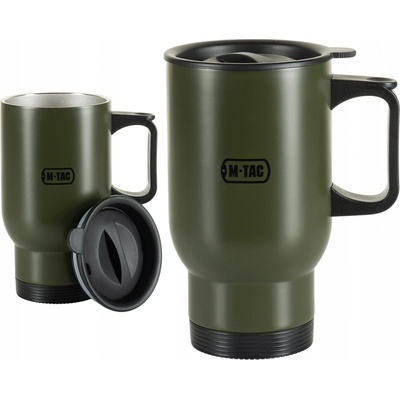 M Tac termohrnek s víčkem nerezová ocel 450 ml olivový