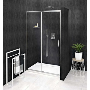 SAPHO Sigma - Душ кабина Simply, двукрилна, 130 см, Coated Glass, лъскав алуминий/прозрачно стъкло GS1113 (GS1113)