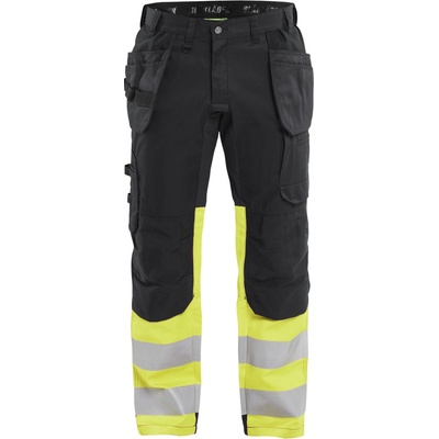 Blåkläder AB 1558 výstražné nohavice Cerná/žltá