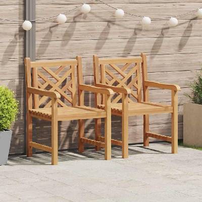 OMAXI 938626 Zahradní křesla 2 pcs Hnědá 58 x 60 x 90 cm