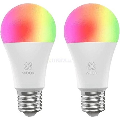 Woox Smart sada LED žiaroviek E27 10W RGB CCT R9077/2pack ZigBee Tuya